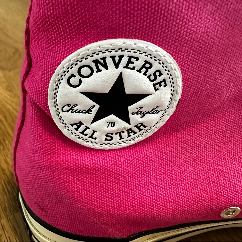 Converse Chuck Taylor High Top Hot Pink Canvas Sneakers Size 12 Barbiecore - Picture 6 of 13